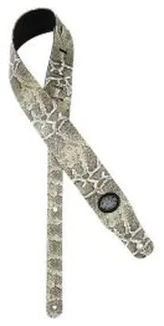 Gaucho Faux Snakeskin Guitar Strap, White
