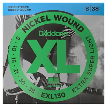 D'Addario EXL130 Extra Super Light Electric Guitar Strings Nickel