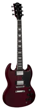 EKO DV10-RED Guitare Electrique Type "sg" Transparent Red