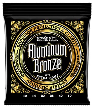 Ernie Ball 2570 Aluminum Bronze Extra Light 10-50 Saiten für Akustikgitarre