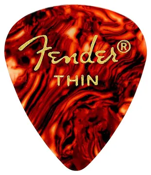 Fender Classic Celluloid Picks 1980351700 12 pcs 351 shape thin shell guitar picks