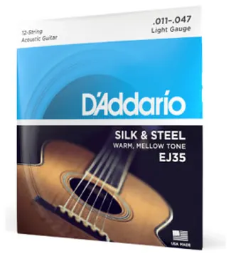 Daddario D'Addario EJ35 11-47 Light 12-String, Silk & Steel