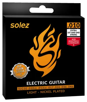 Solez Encordoamento Solez SLG10 Light 010 Para Guitarra