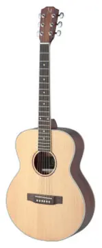 J.N ASY-A MINI LH guitare acoustique mini auditorium de voyage avec table en épicéa massif modèle gaucher