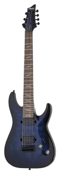 Schecter Omen Elite 7 - See-Thru Blue Burst