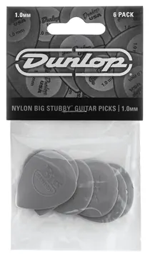 Dunlop Nylon Big Stubby 1,00 mm Plektren (6 Stück)