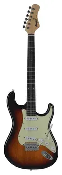 Memphis by Tagima MG-30 SB E/MG Memphis Series Stratocaster Sunburst C/ Escudo Mint Green e Escala Escura