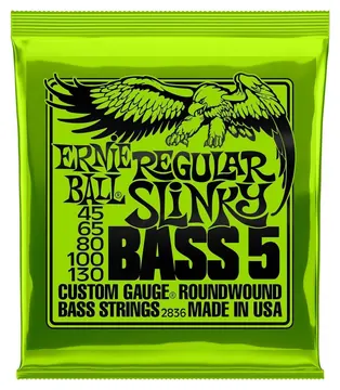 Ernie Ball EB2836 Slinky Bass 5-Saiter E-Bass Saiten Satz 45-130