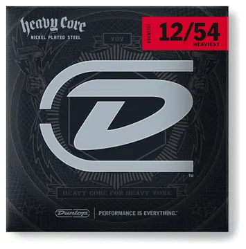 Jim Dunlop DHCN1254 Heavy Core Electric 12-54 Saiten für E-Gitarre, nickelwound