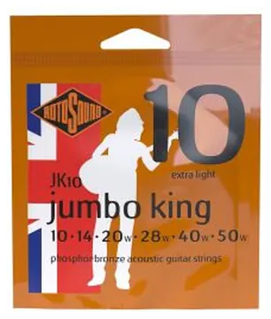 Rotosound Acoustic Guitar Strings Jumbo King - Phosphor Bronze - Extra Light 10-50