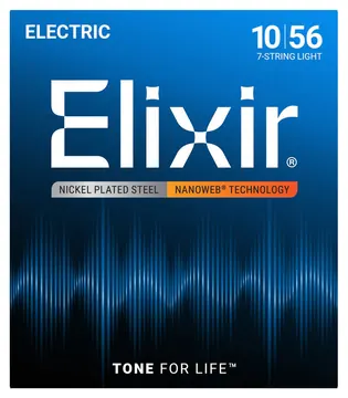 Elixir 12057 Nanoweb 7-String Light .010-056
