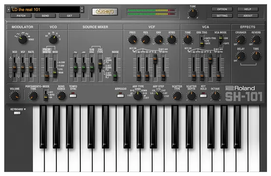 Roland SH-101 Software Synthesizer