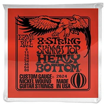Ernie Ball Electric Guitar Strings 9-80 Ernie Ball Slinky 8-String Skinny Top Heavy Bottom 100% Genuine