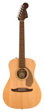 Fender California Malibu Player Small-Bodied Acoustic Guitar, Walnut FB, Natural