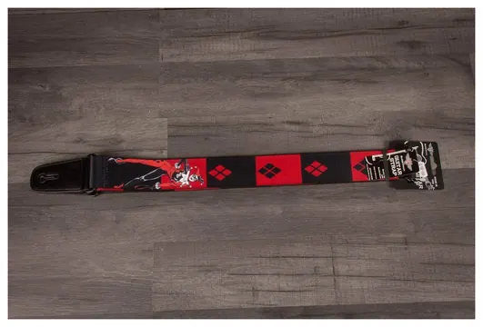 Buckle Down Harley Quinn Black/Red Guitar Strap