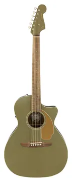Fender Newporter Player Olive Satin Chitarra Acustica Elettrificata