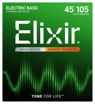 Elixir Nanoweb E-Bass Saiten,4-String Satz 045-105