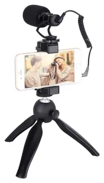 Comica Microfone Shotgun para Celular com Tripé Comica CVMVM10K2