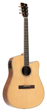Stagg SA45 DCE-LW Elektro-akoestische gitaar, dreadnought, sparren bovenblad, Series 45
