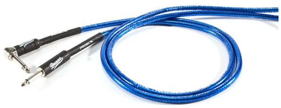 Proel BRV120LU5TB Cavo strumenti Jack Mono 6.3 mm a Jack mono 6.3 mm ad angolo.