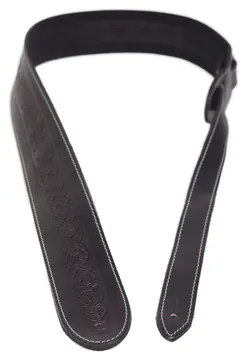 Leathergraft Embossed Leather Strap Black