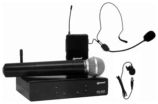 Lexsen Microfone Sem Fio Lexsen C/ Bastão, Headset e Lapela XSL-503