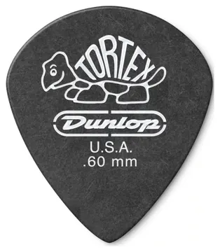 Dunlop .60mm Tortex Pitch Black Jazz Pick - Set Of 6