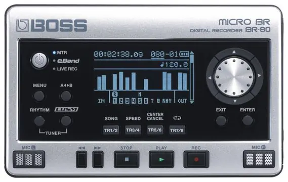 Boss BR-80 Portable 8-TRACK Recorder