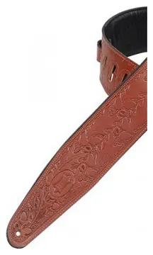 Levys PM44T01 Sangle Cuir Gravée Country Style Walnut
