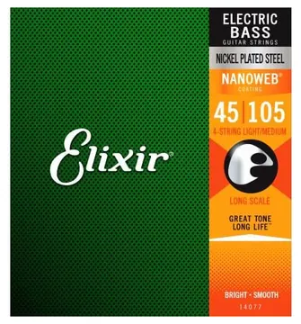 Elixir 14077 Electric Bass NPS Nanoweb Light-Medium 45-105