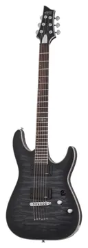 Schecter C-1 Platinum Durchsichtiges Schwarz Satin