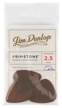 Jim Dunlop 510P250 Primetone Standard Grip Pack Plektren (3 Stück), 2,50mm