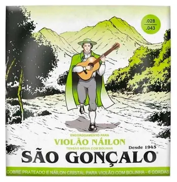 São Gonçalo Encordoamento para Violão SÃO GONÇALO de Nylon Média com Bolinha
