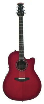 Ovation Elektro-Akoestische Gitaar Standard Balladeer Deep Contour Cutaway Cherry Cherry Burst