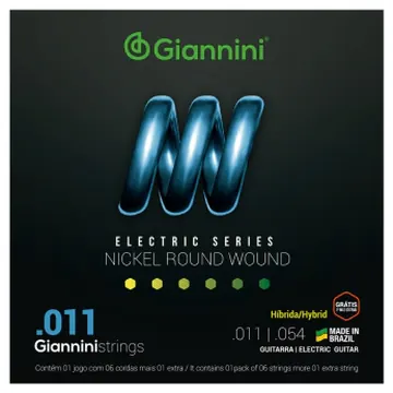 Giannini Encordoamento Giannini P/Guitarra 011 Híbrida GEEGSTH11