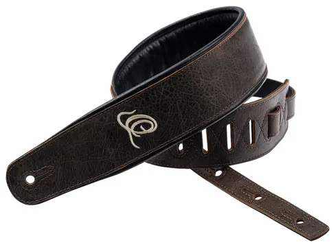Ortega OSCL-6 Guitar Genuine Leather Strap Ledergurt (70mm), Vintage Bronze