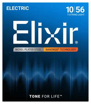 Elixir Nanoweb 10/56, 7 Cordas Light 12057