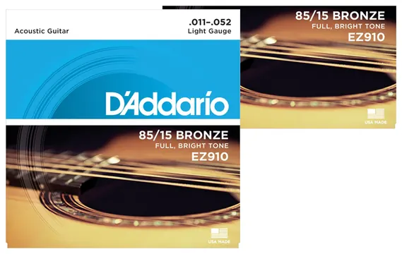 D'Addario EZ910 Bronze Acoustic Guitar Strings 11-52 Multi PACK Offer!