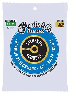 Martin Authentic MA180 80/20 Extra Light Strings