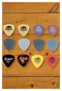 Dunlop Picks - Light / Medium Variety Pack 12 Assorted Plectrums
