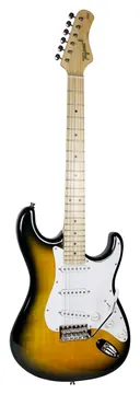 Tagima T-800 VSB Brazil Stratocaster Vintage Sunburst C/ Escudo Branco e Escala Clara