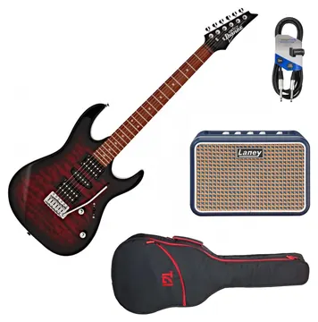 Ibanez GRX70QA Electric Guitar Kit | Transparent Red Burst