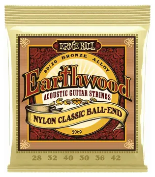 Ernie Ball Earthwood Nylon Classic Ballend Acoustic Guitar Strings