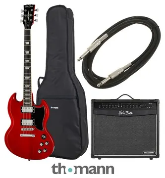 Harley Benton DC-580 CH Vintage Serie Bundle