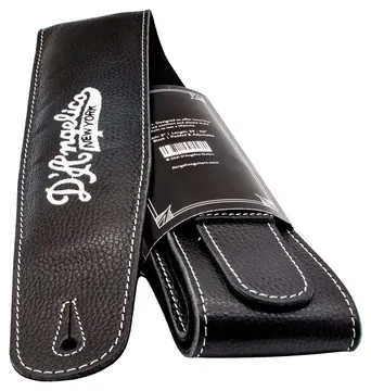 D'Angelico Premium Leather Strap Black