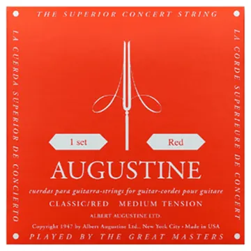Augustine Strings For Classic Guitar Set Red Medium