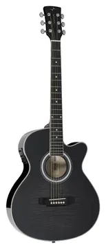 Vogga Aco Mini Jumbo VCE330 Bmf - Black Maple Flamed