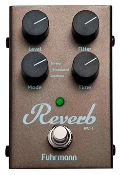 Fuhrmann Pedal Guitarra Fuhrmann Reverb Marrom 3 Modos - RV-1