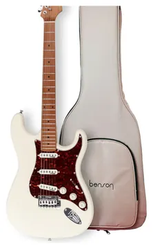 Benson Stratocaster Hardy Series 901 Olympic White Escudo Tortoise Com Bag