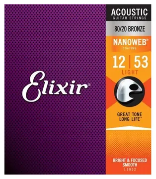 Elixir Nanoweb 11052 Light 80/20 Bronze